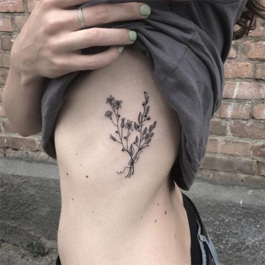 Flowers Rib Cage Tattoo By Mary Tereschchenko