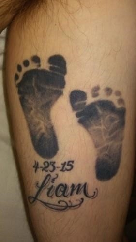 Footprint Tattoos for Dads