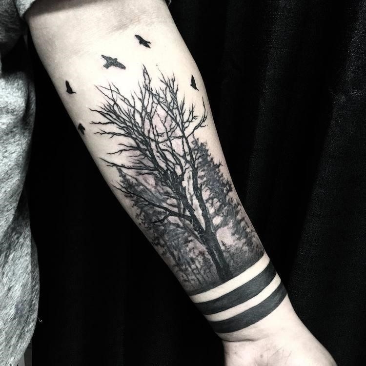 Small landscape circle tattoo on the right wrist  Official Tumblr page  for Tattoofilter for Men and Women