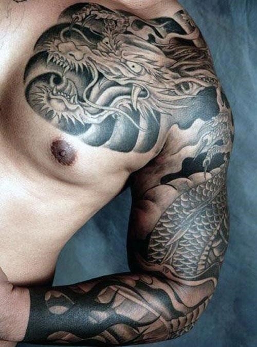 Full Sleeve Dragon Tattoo
