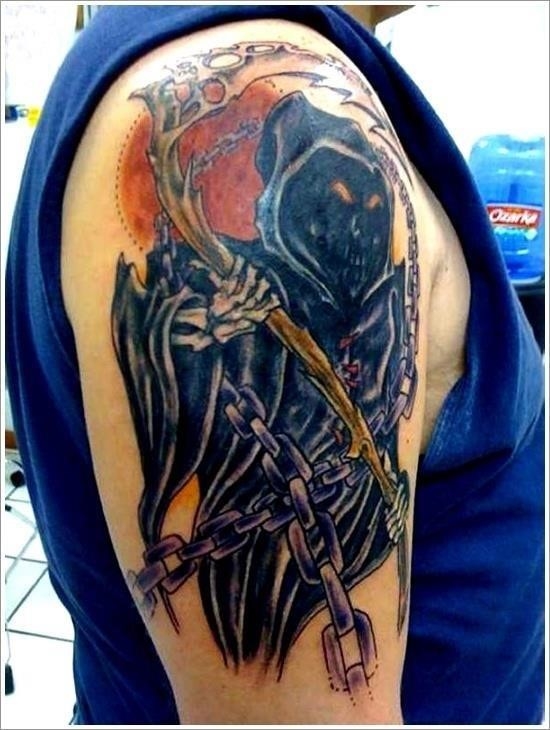 Tribal Grim Reaper Tattoo Idea  BlackInk