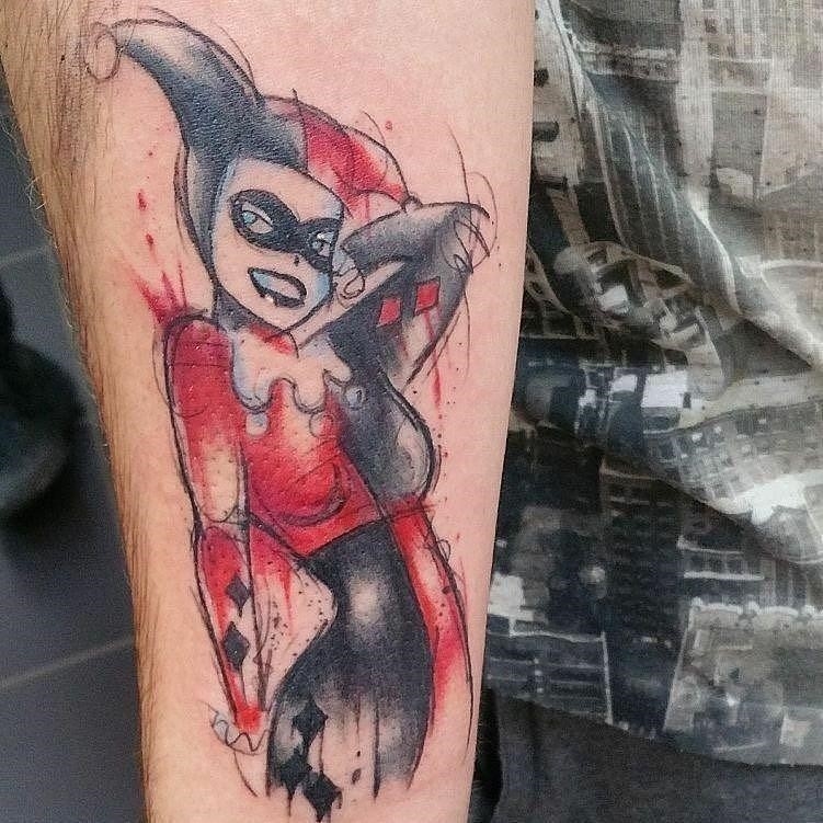 Dave Lee Tattoo Artist  Awesome custom Harley Quinn design Ideal for  lower arm or lower leg  Facebook