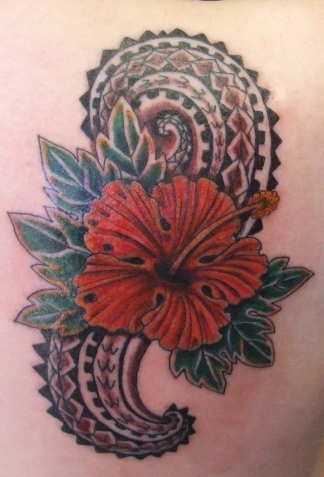 Hawaiian Flower Tattoo