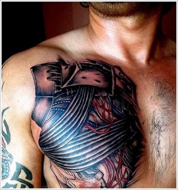 Painted Temple  Tattoos  Bio Mech  Walt Watts BioMechanical Back Piece