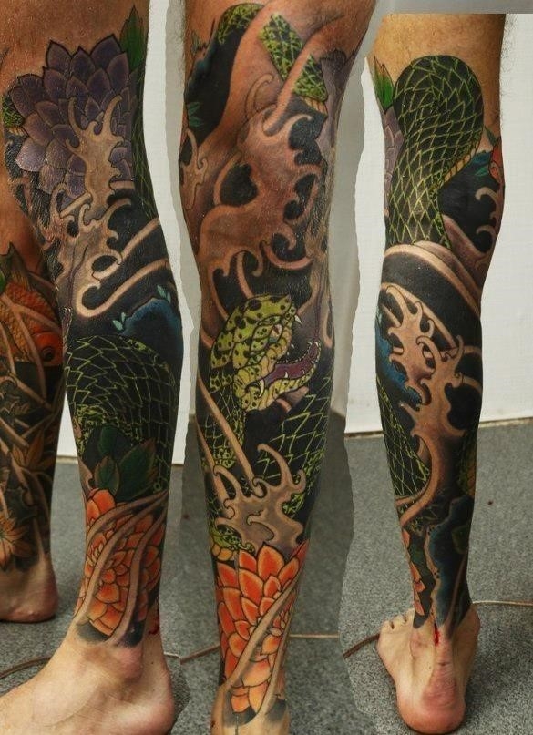Japanese Leg Tattoo For Girls 3