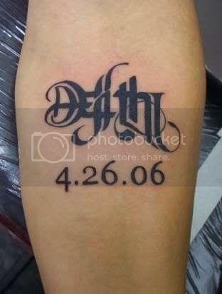 Life Death Ambigram tattoo 33330