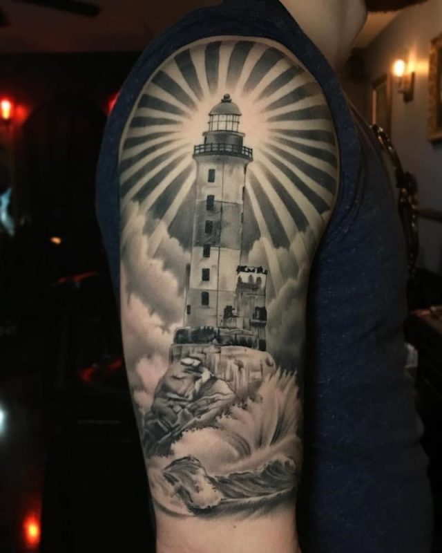 Lighthouse Tattoo by Paul Marino
