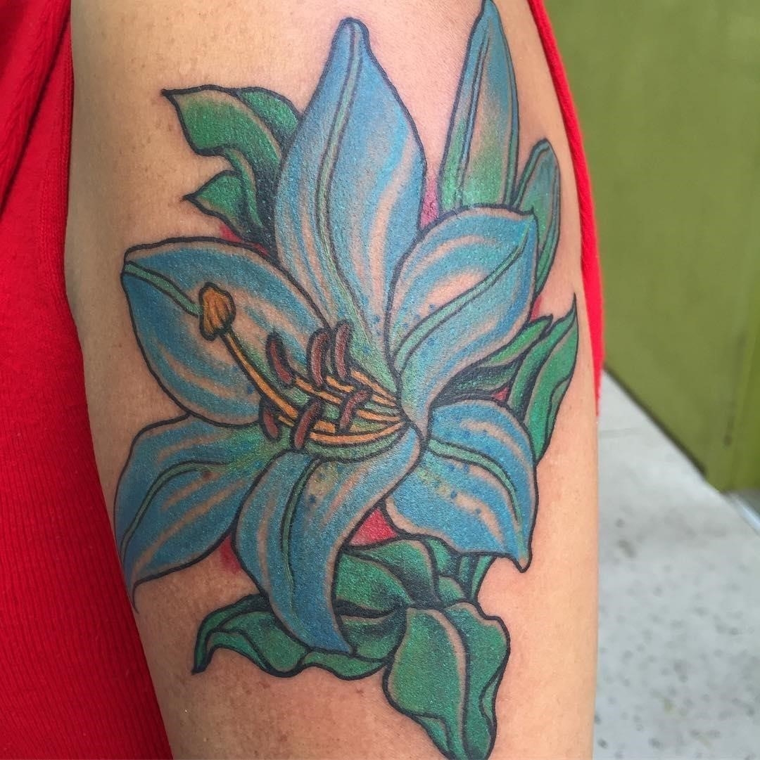 Hummingbird and Lily Tattoo  Lighthouse Tattoo