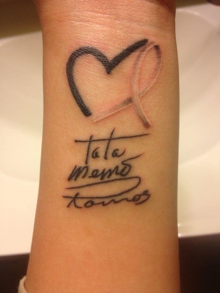 Art Immortal Tattoo : Tattoos : Dylan Talbert Davenport : Cancer ribbon