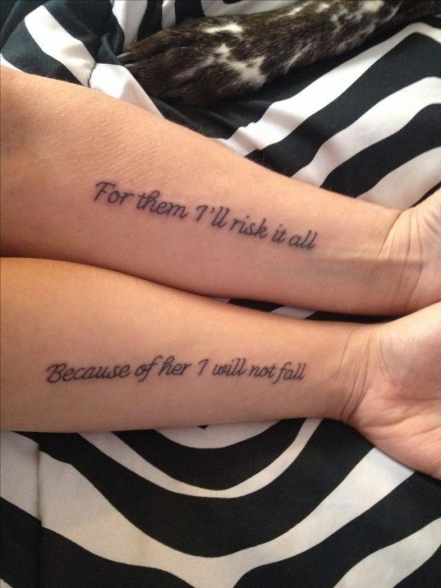 Matching Mother and Son Tattoos