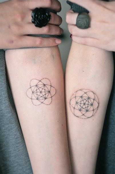 Matching Tattoos Metatrons Cube