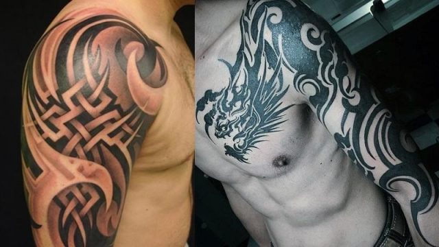 Mind Blowing Tribal Shoulder Tattoos for Men