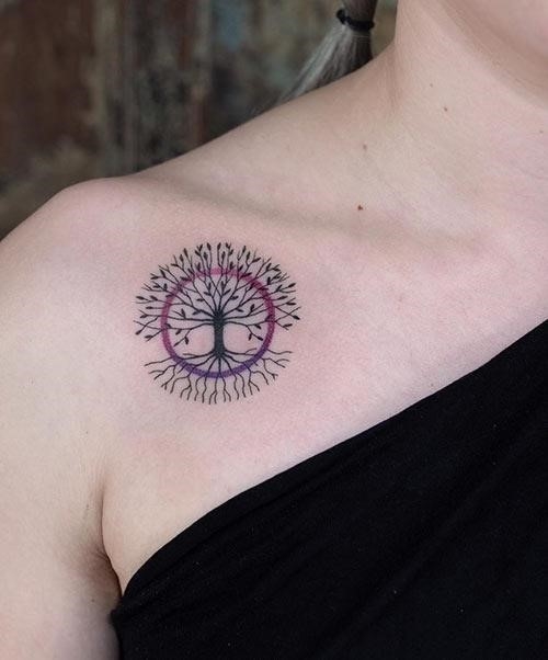 Minimalistic Tree Of Life Tattoo