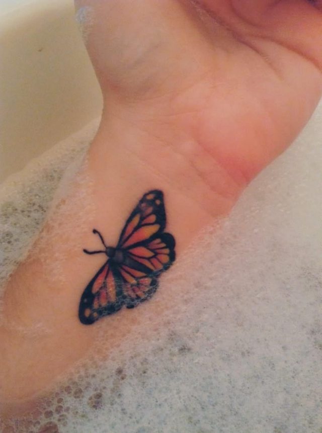 Monarch Butterfly Tattoo On Wrist