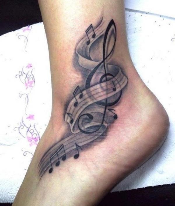 32 Cool Music Note Tattoo Ideas