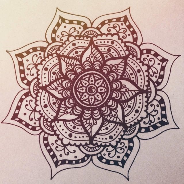 Nice Mandala Flower Tattoo Design