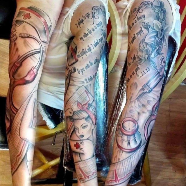 Nursing Tattoo Sleeve