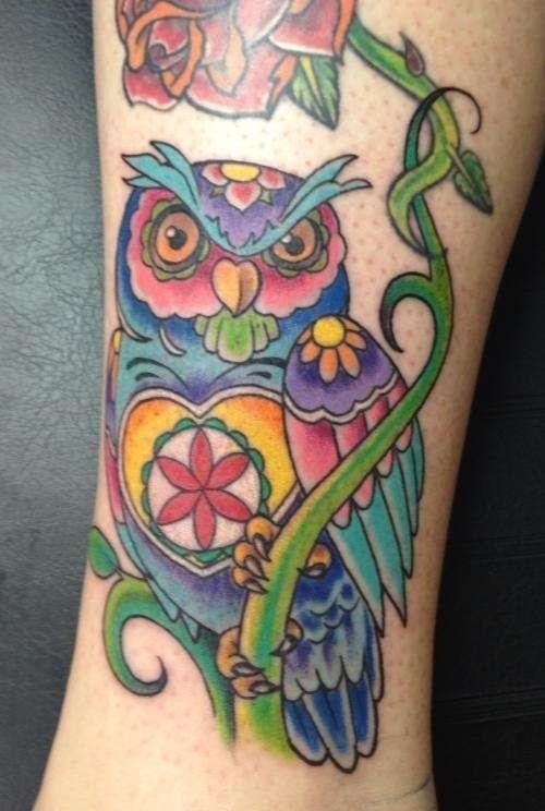 Pennsylvania Dutch Owl tattoo 153717