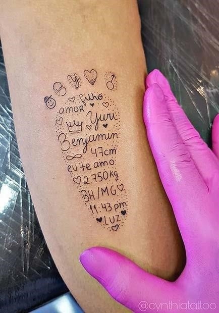 Personalized Baby Tattoo
