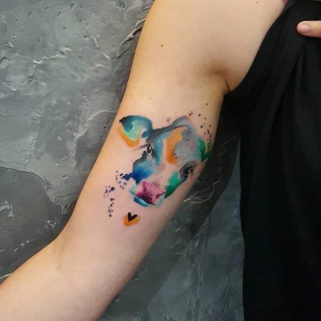 Poetic Watercolor Tattoo Design by Simona Blanar 33