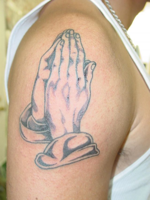 Praying Hands Tattoo Design for Younger Boys
