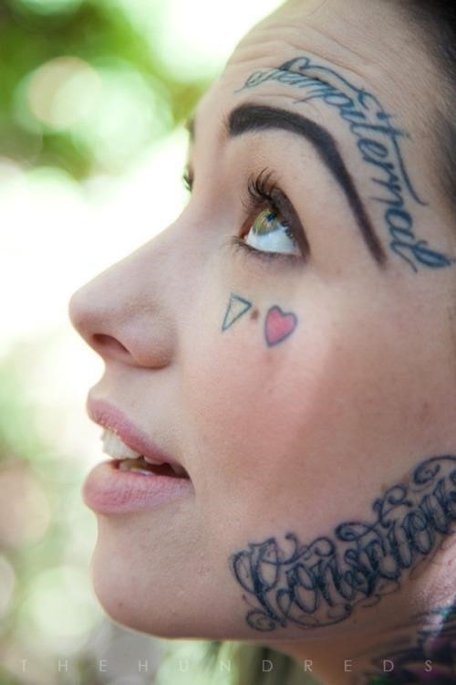 Pretty Face Tattoos For Women 1