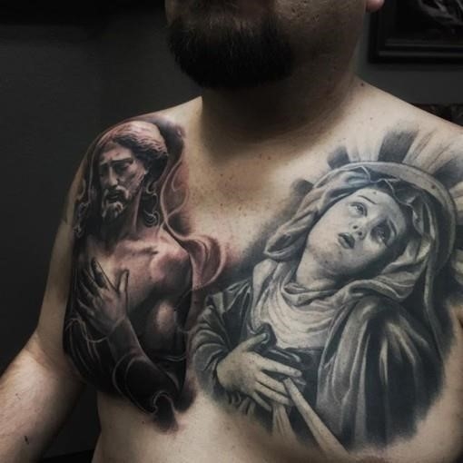 Religious Chest Tattoos