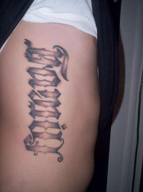 Rib Cage Name Tattoos
