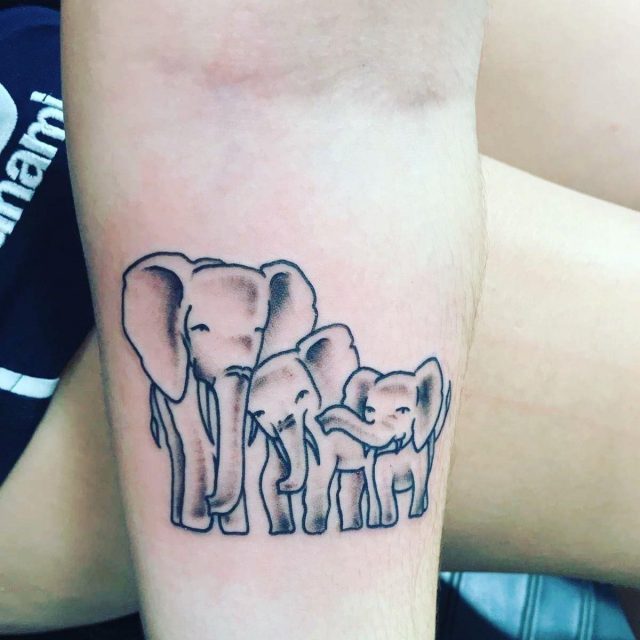 Rich Elephant Family Tattoos