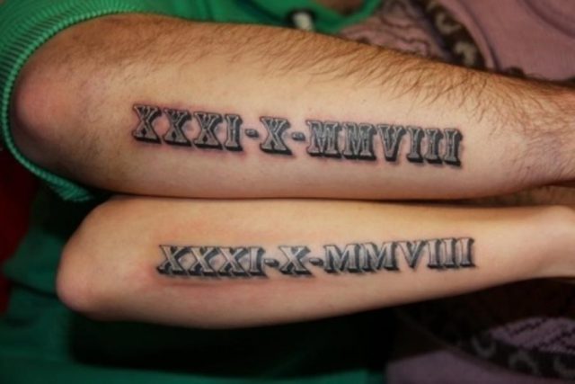 Roman Numeral Forearm Tattoo Images