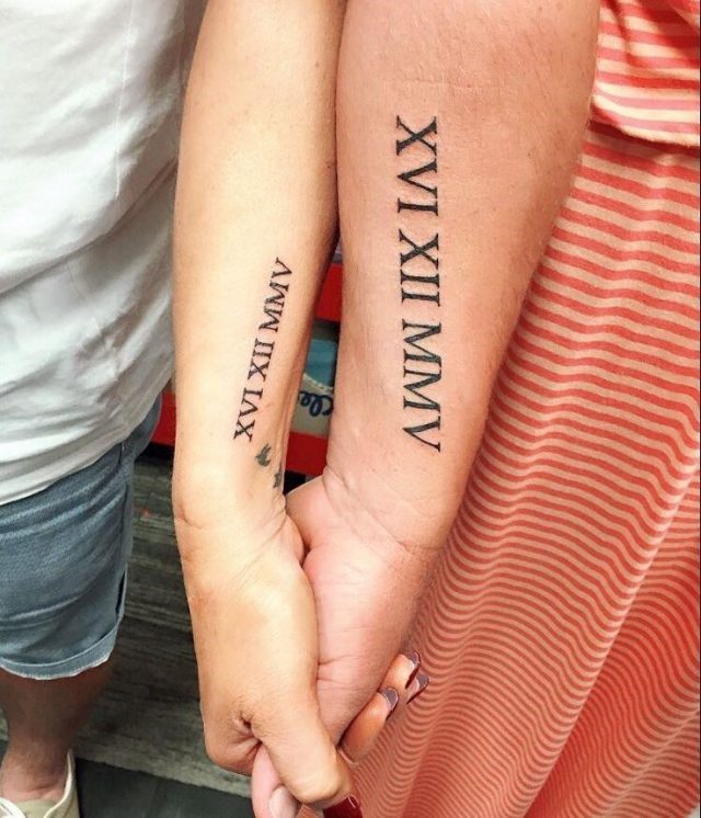 Roman Numeral Forearm Tattoos