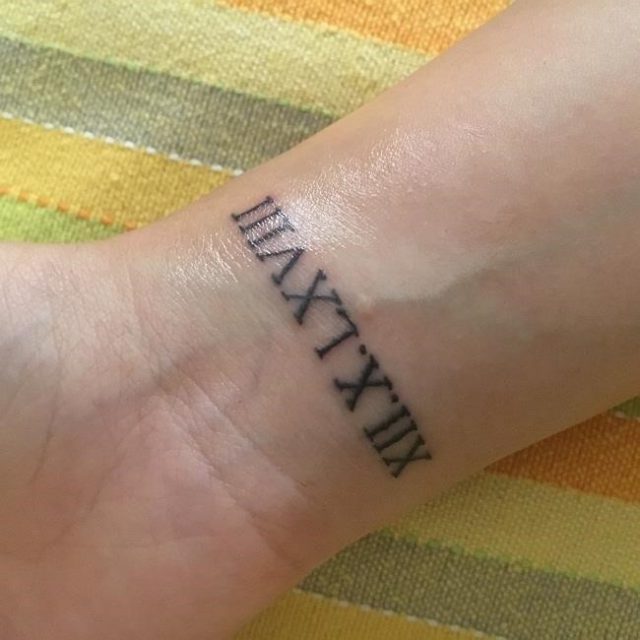 Roman Numeral Tattoo Wrist