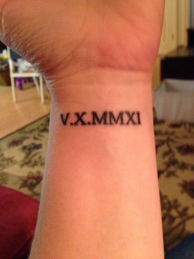 Roman Numeral Tattoos on Wrist