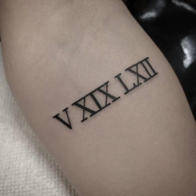 Roman numeral tattoo  1