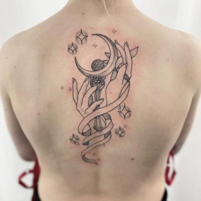 Sailor Moon Moon Stick Tattoo 1 1024×1024