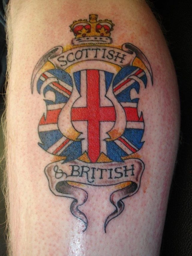 Scottish British Logo Tattoo On Arm