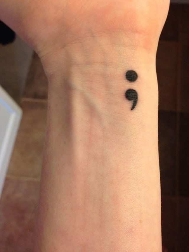 Semicolon Tattoo Wrist