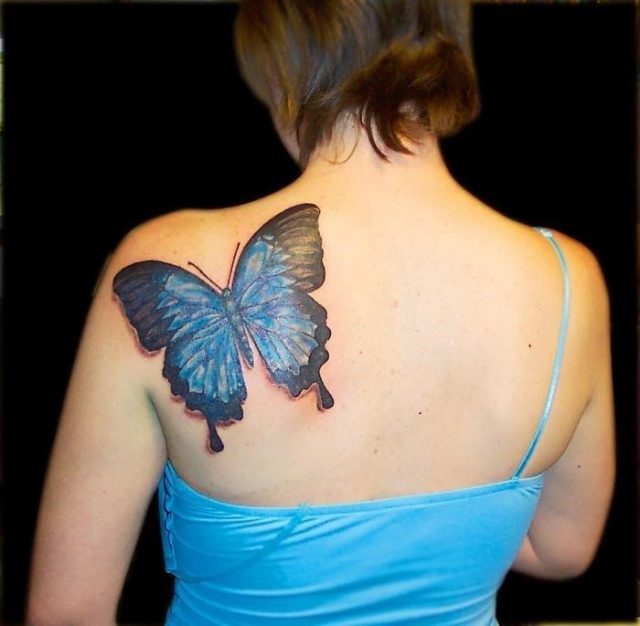 Shoulder Butterfly Tattoo