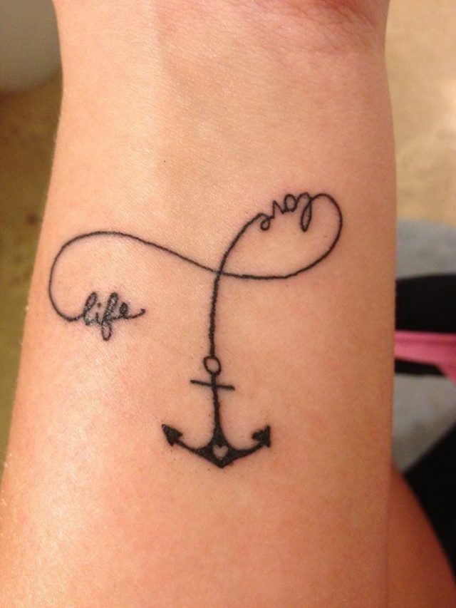 Simple Anchor Tattoo On Forearm