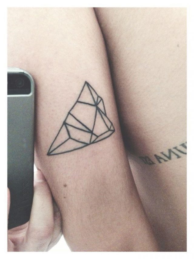 Simple Geometric Mountain Tattoo