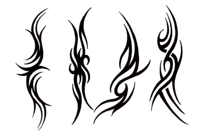 Simple Tribal Tattoos Set