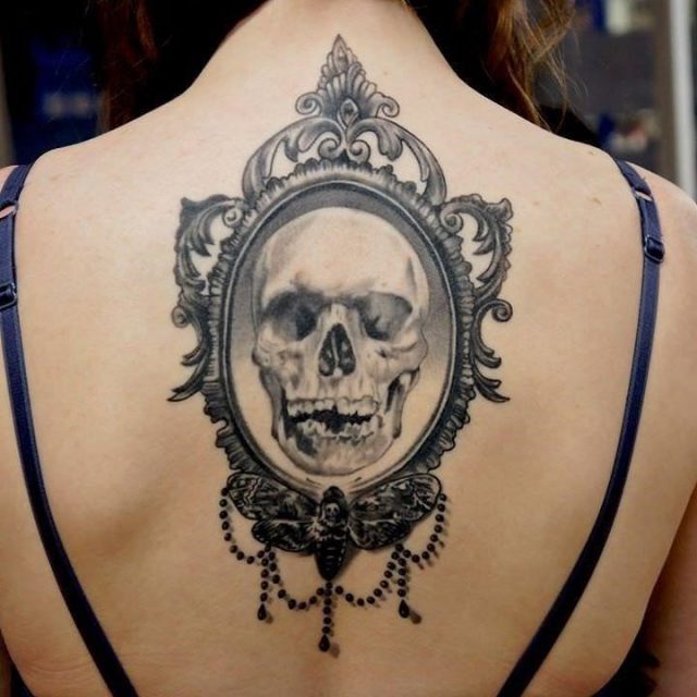 Skull Tattoo for Women Back