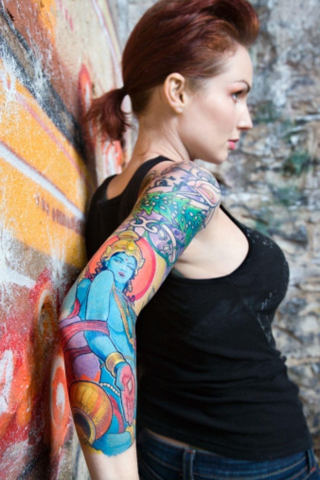 Girl tattoo sleeve