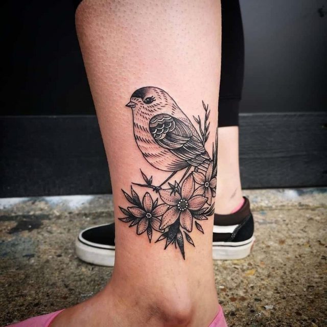Small Bird Ankle Tattoos ronanfostertattoo