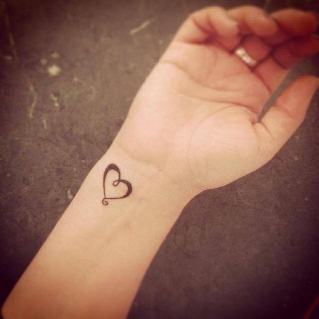 Small Heart Tattoo wrist