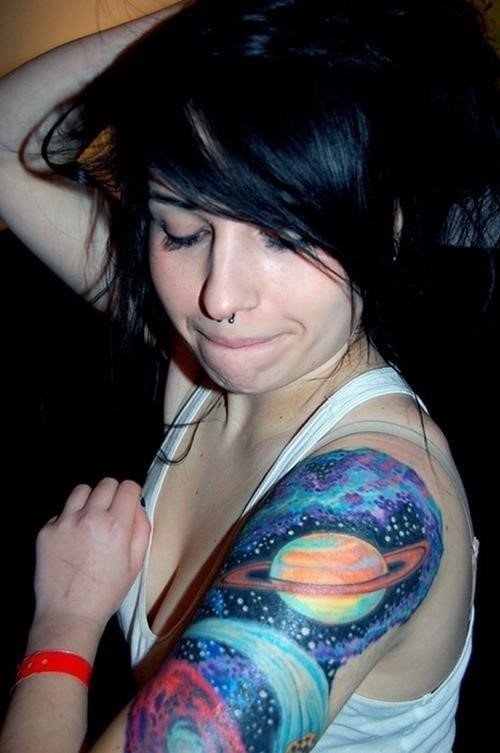 Space Tattoos for Girls