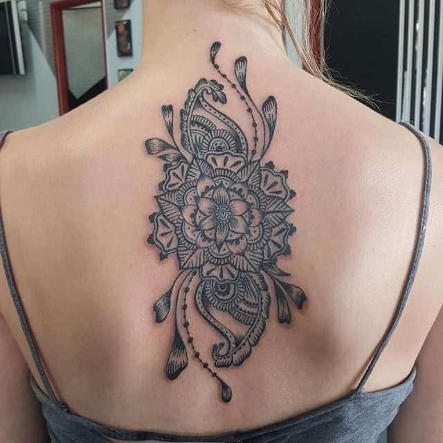 Spiritual Tattoo On Back by Jamie Robinson