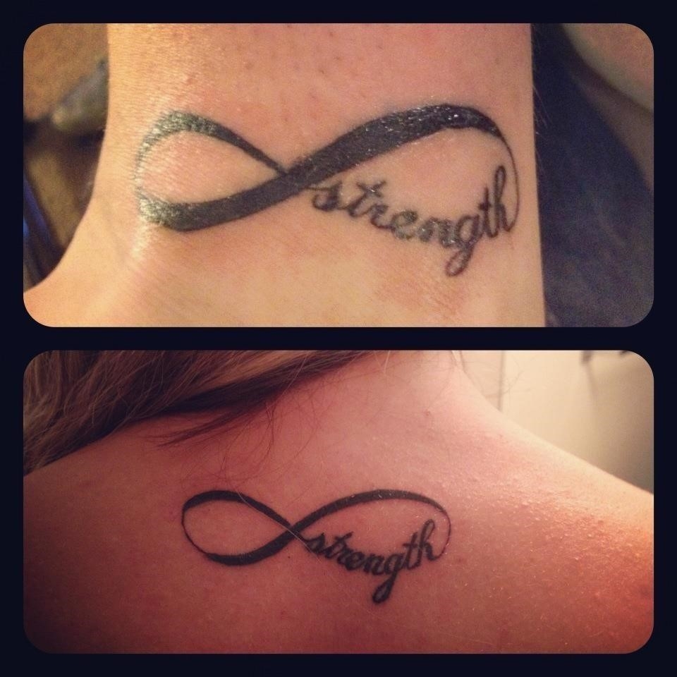 infinity tattoos with strength