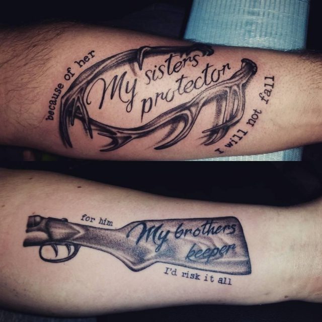 Stylish Brother and Sister Tattoo for Perfect Siblings