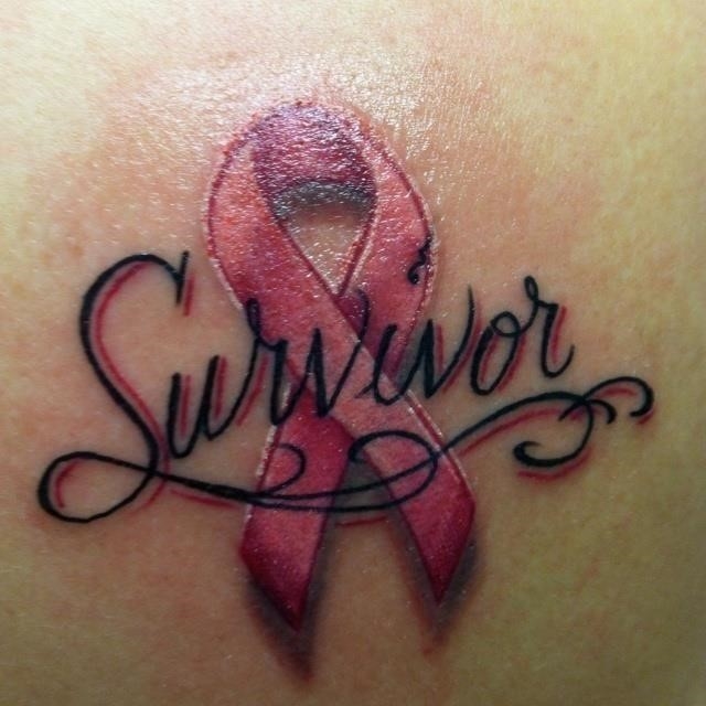Survivor Pink Breast Cancer Logo Tattoo Design